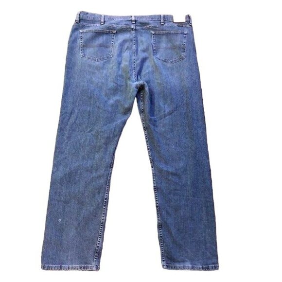 Wrangler Advanced Comfort Jeans Mens 46x34 Used Some Wear Relaxed Fit - Picture 2 of 12